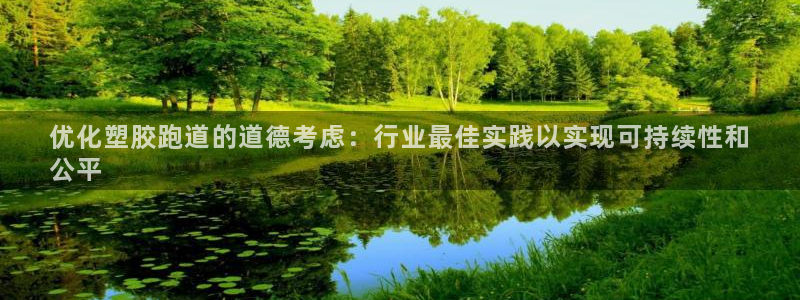 尊龙凯时一人生就是博官网：优化塑胶跑道的道德考虑：行业最佳实践以实现可持续性和
公平