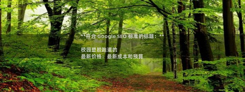 尊龙凯时ag旗舰：**符合 Google SEO 标准的标题：**

校园塑胶跑道的
最新价格：最新成本和预算