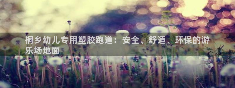 尊龙凯时人生就是搏官：桐乡幼儿专用塑胶跑道：安全、舒