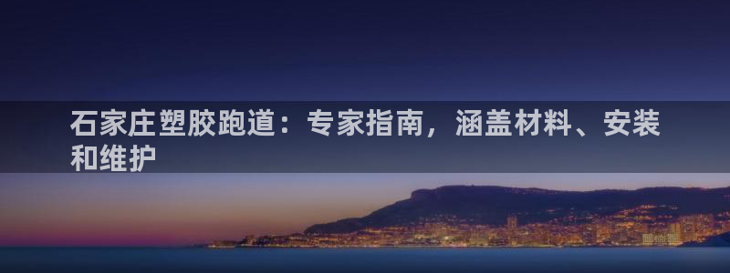 尊龙凯时集团：石家庄塑胶跑道：专家指南，涵盖材料、安